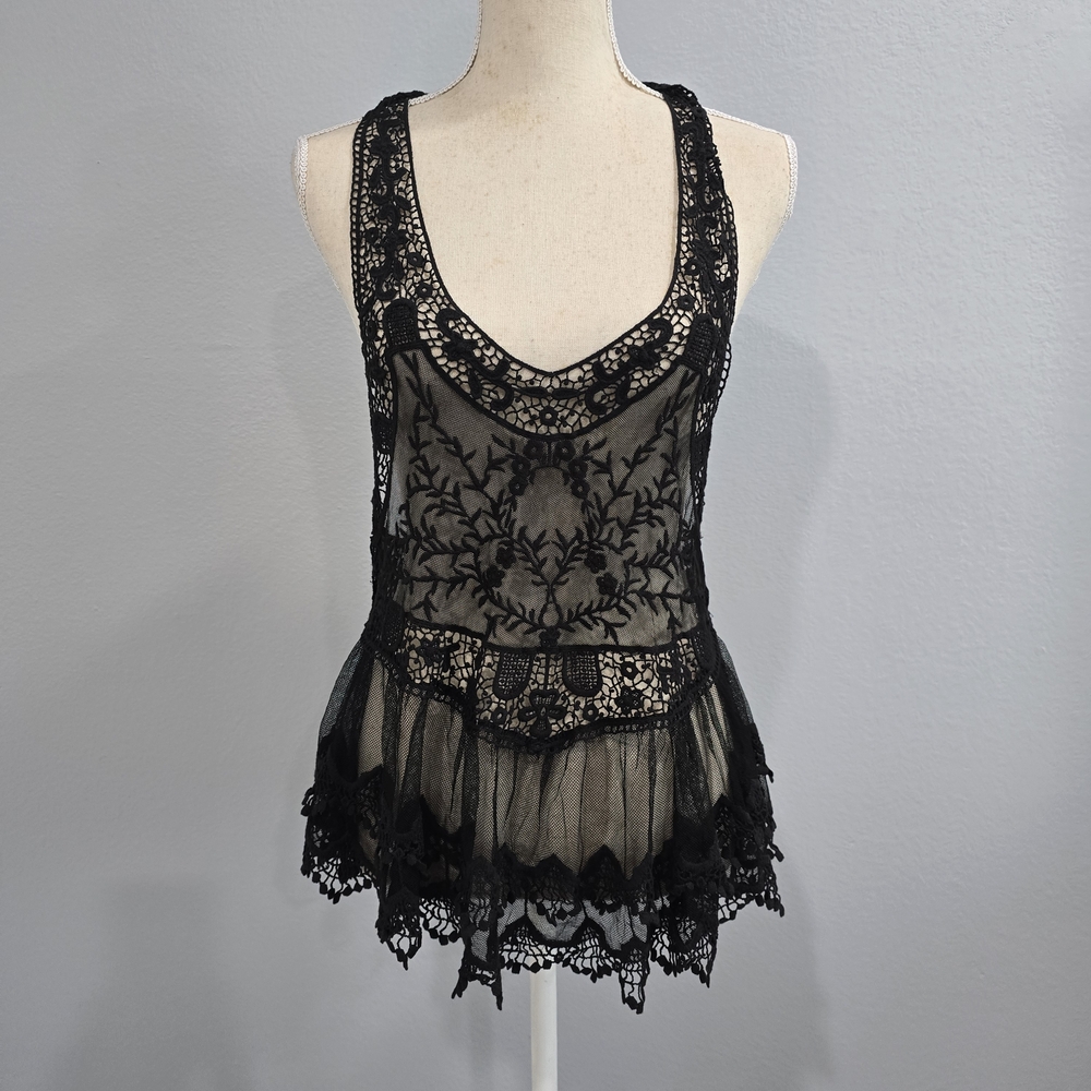 Wishlist Black Lace Detail Top